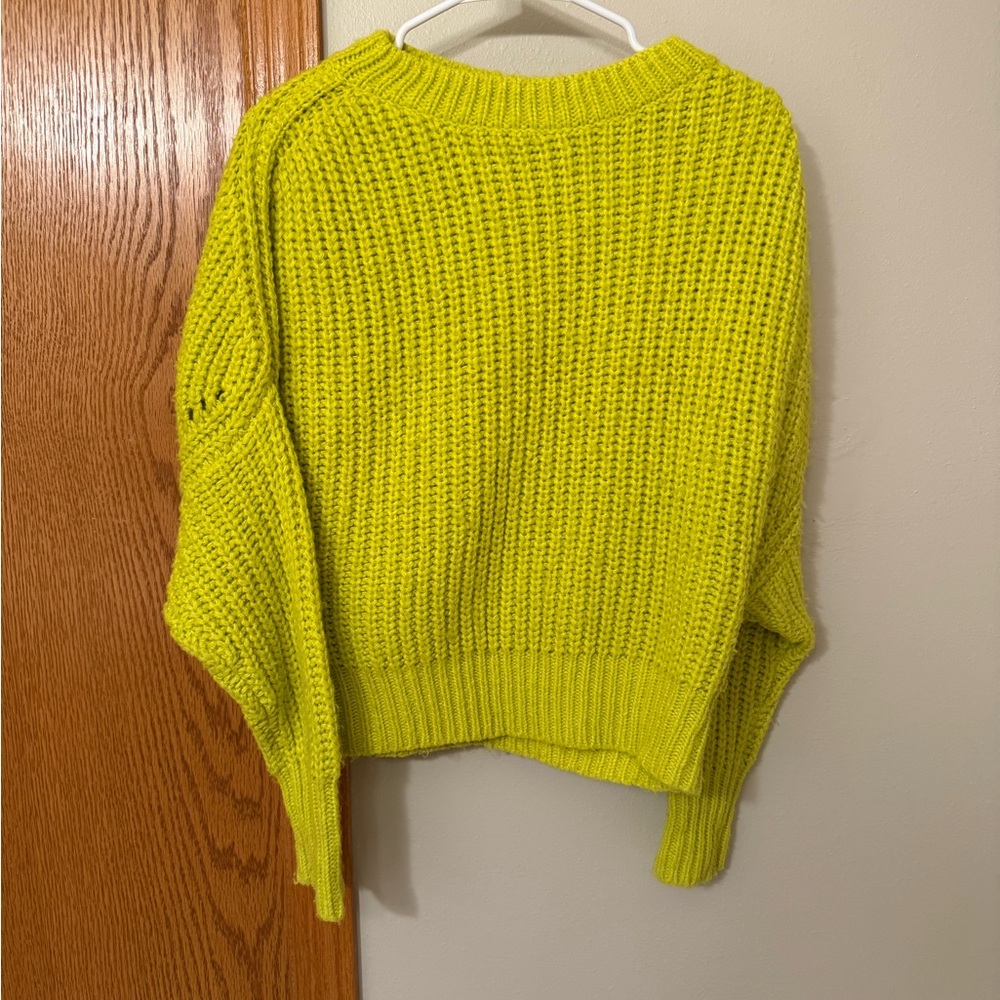Vibrant Yellow Women's Crew Neck Sweater